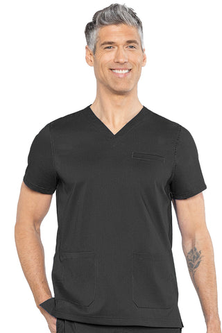 Med Couture 7477 Rothwear Westcott Three Pocket Top - Black